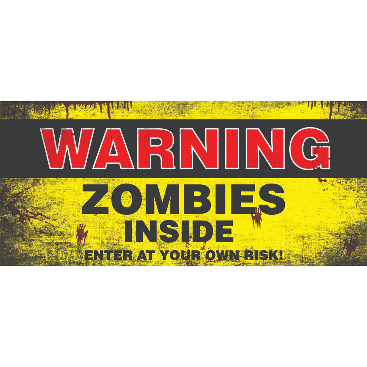 Yellow and Black Halloween Garage Door Banner A952499