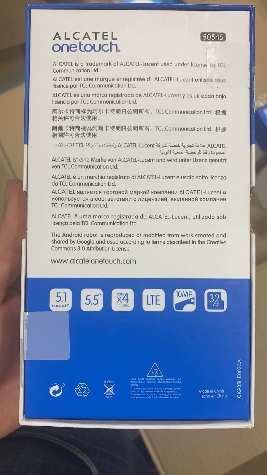 Silver Unlocked GSM 4G LTE Quad-Core Phone E902968