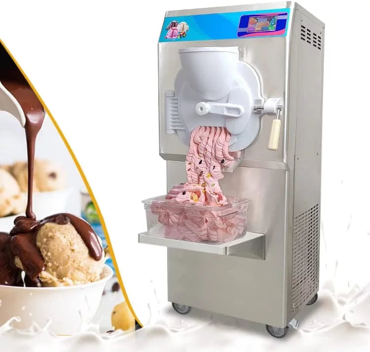 ETL Commercial Hard Ice Cream Machine, Italian Water Ice Machine, Batch Freezer, 14L Cylinder U554907