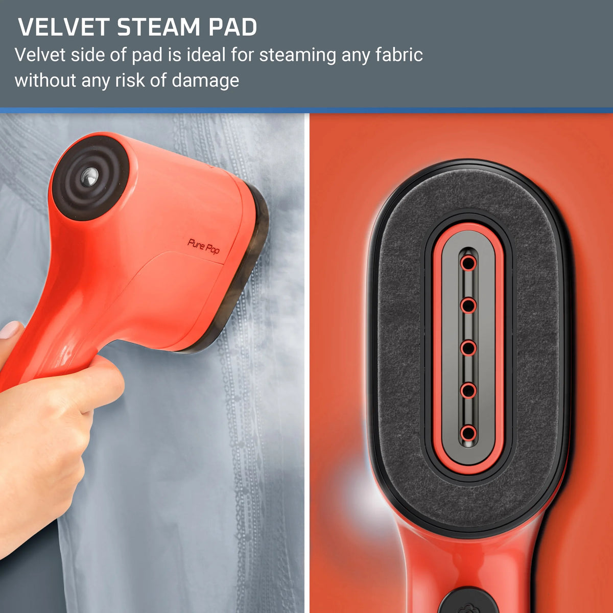 Handheld Garment Steamer Red V40409