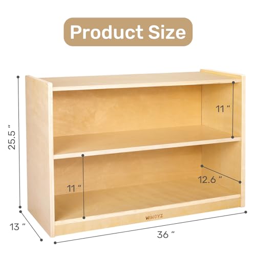 2-Tier Wooden Kids Bookshelf A439636