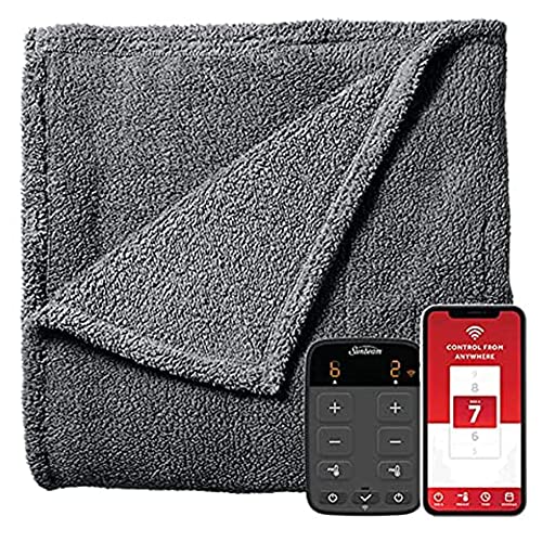 King Size Slate Gray Electric Heated Blanket F422