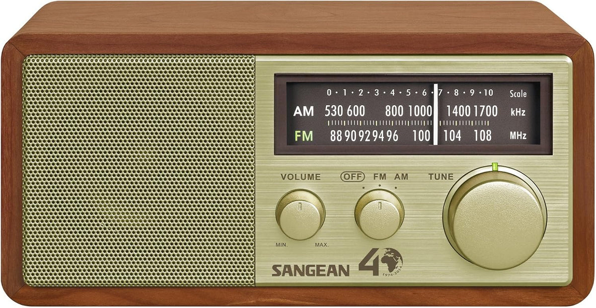 Wood Cabinet AM/FM Table Top Analog Radio M99166