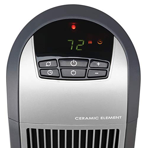 Ceramic Tower Heater with Remote Control, Black M4763