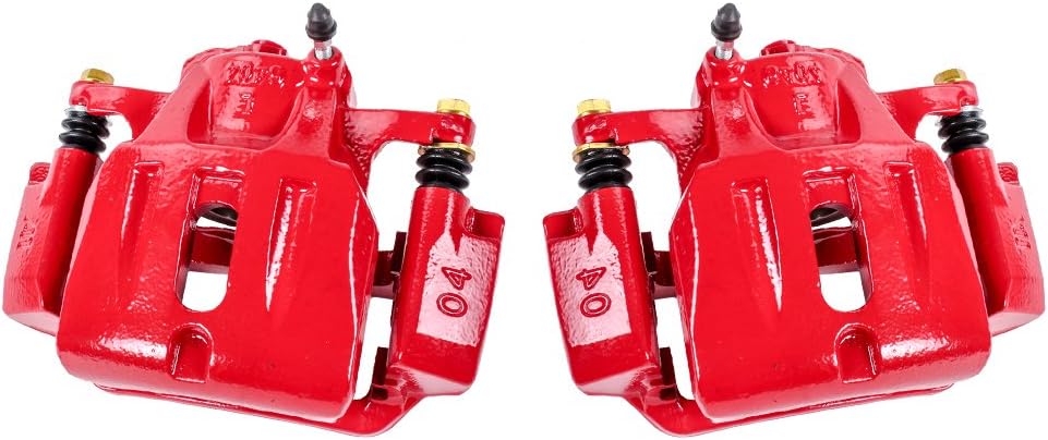 Red Coated Caliper Pair with Hardware Brake Kit D75204