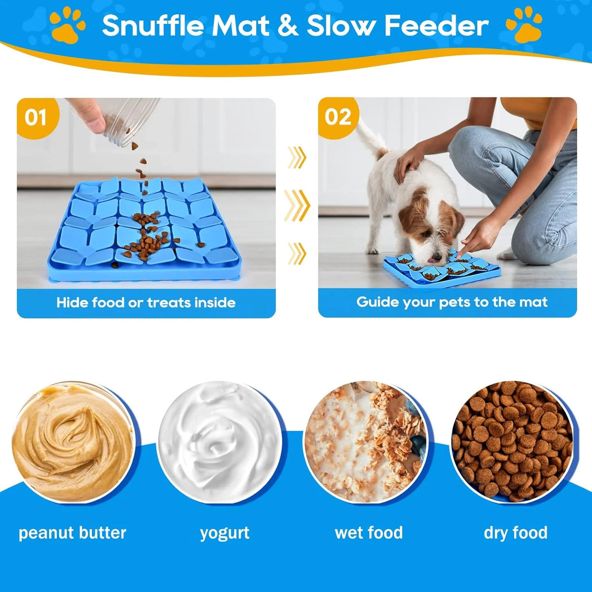 XL Purple Silicone Snuffle Mat for Dogs Z2286