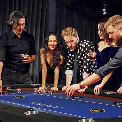 84" Foldable Blackjack Poker Table with Cup Holders H720846
