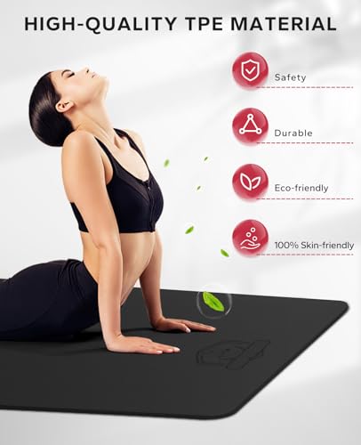 Extra Large Yoga Mat 72"x48" 1/4" Thick Non-Slip Eco-Friendly I3920