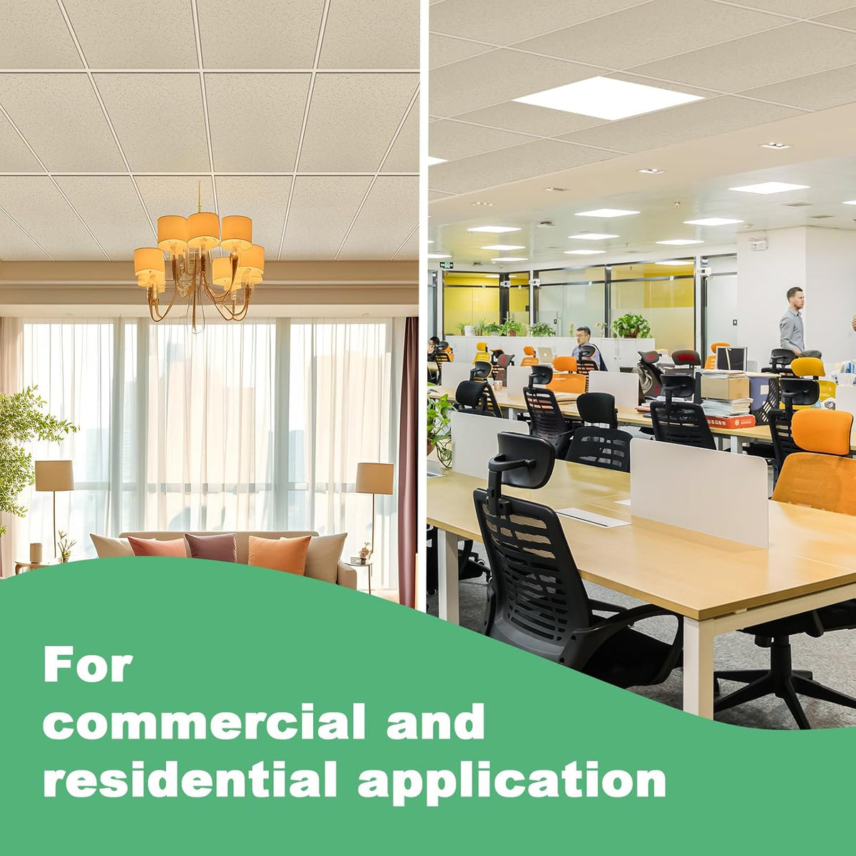 2ft x 4ft PVC Ceiling Tiles, Package of 10 S855