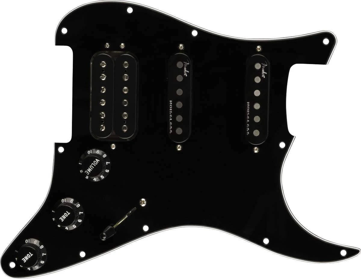 Black 3-Ply Pre-Wired Stratocaster Pickguard V640