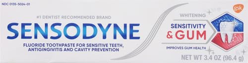3.4 Ounces Pack of 2 Whitening Toothpaste for Sensitive Teeth B5869