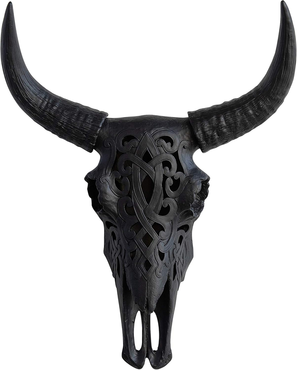 Faux Decorative Carved Cow Skull Wall Mount D3288