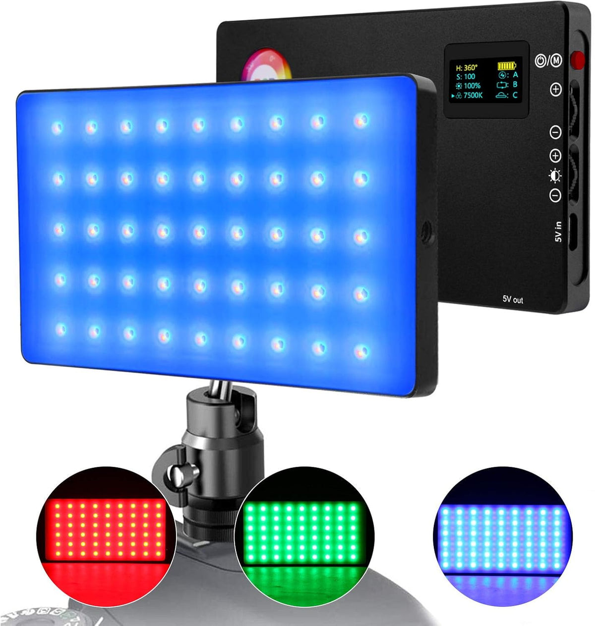 LED Video Light Panel with 4040mAh Battery F66129
