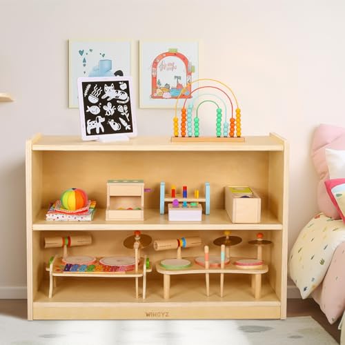 2-Tier Wooden Kids Bookshelf A439636