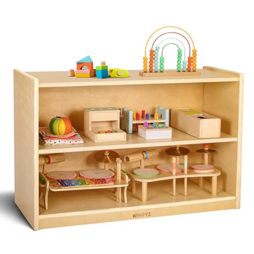 2-Tier Wooden Kids Bookshelf A439636