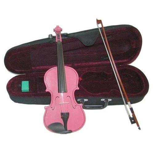 Pink 4/4 Full Size Violin with Case and Bow H663