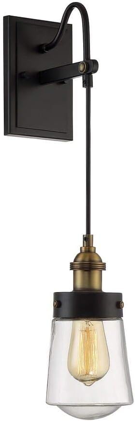 1 Light Vintage Black Sconce Wall Light I2287