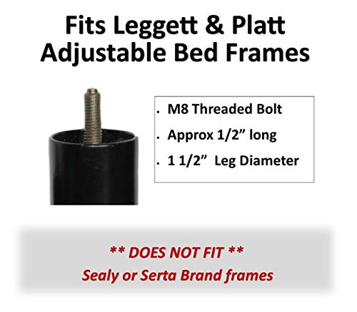 7" Height Set of 4 Adjustable Bed Leg Kit W10656