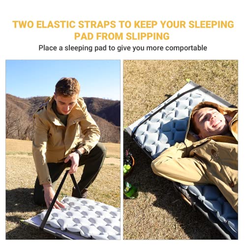 Ultralight Folding Camping Cot, Beige, 75 × 25 × 4.7 inches E30371