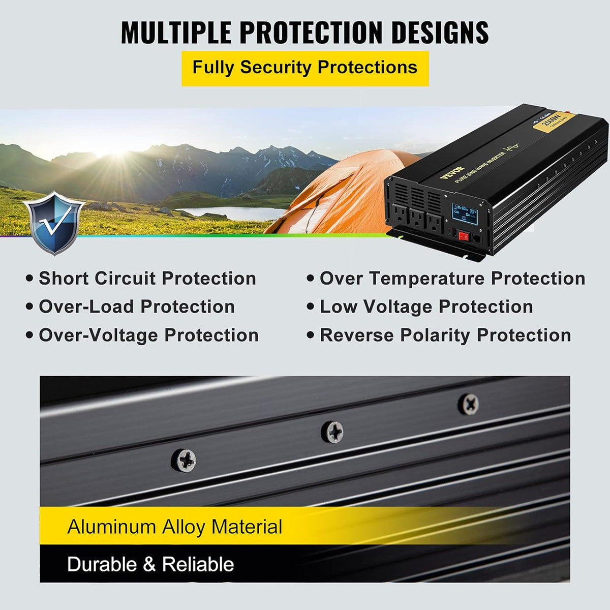2500 Watt Pure Sine Wave Power Inverter B37833