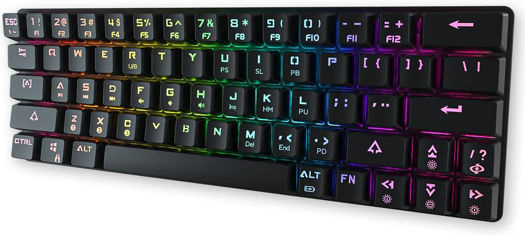 60% Wired Wireless RGB Backlit Programmable Gaming Keyboard W238