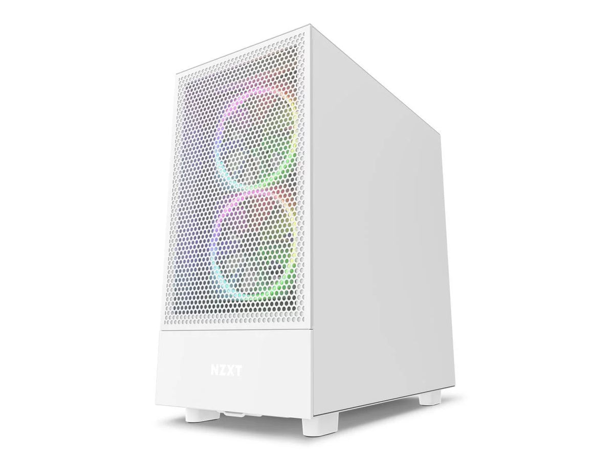 White SGCC Steel Tempered Glass ATX Computer Case J875