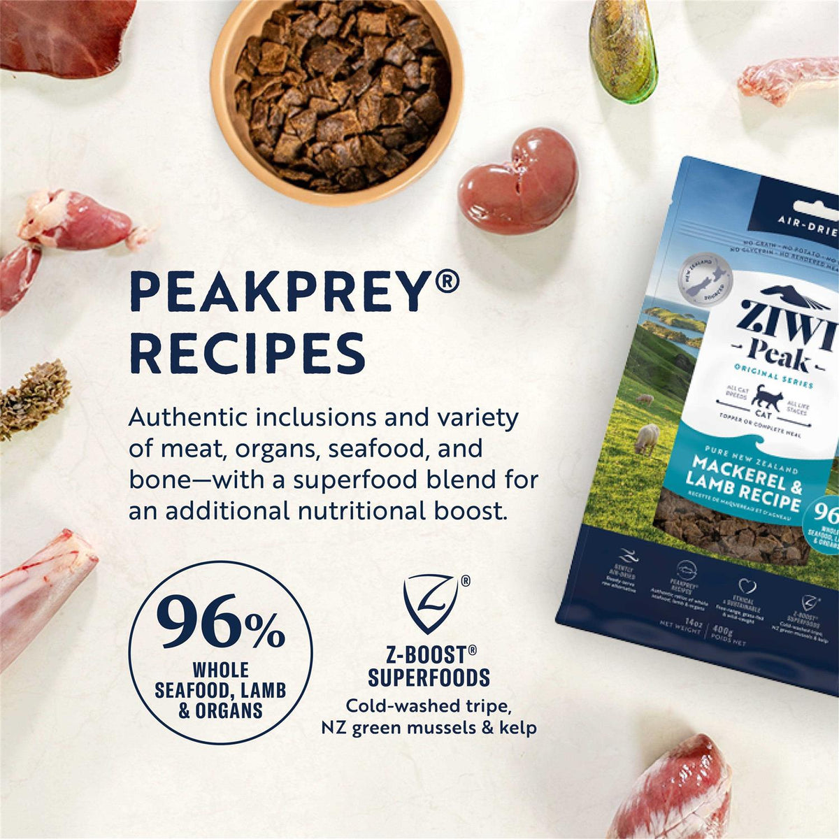 Mackerel Lamb Air-Dried Cat Food E657