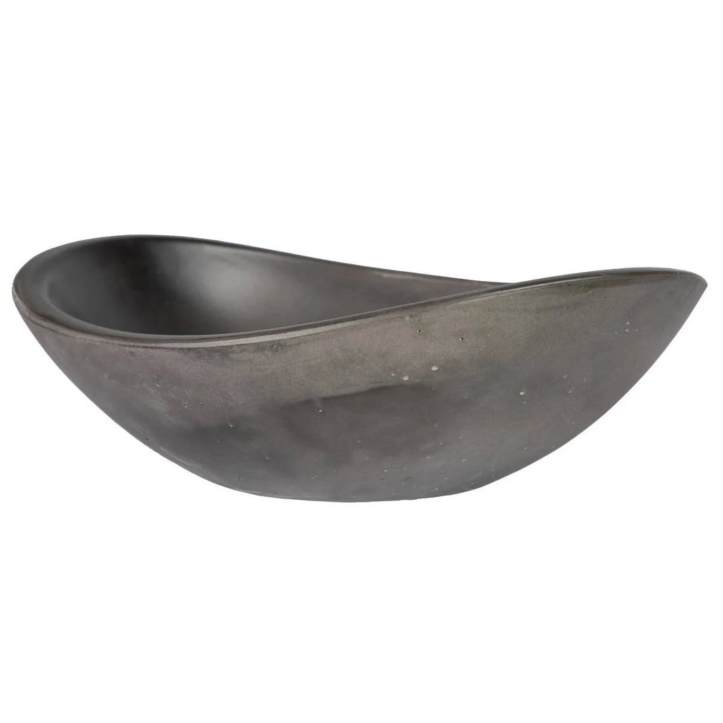 Concrete Canoe Vessel Sink in Dark Gray F441