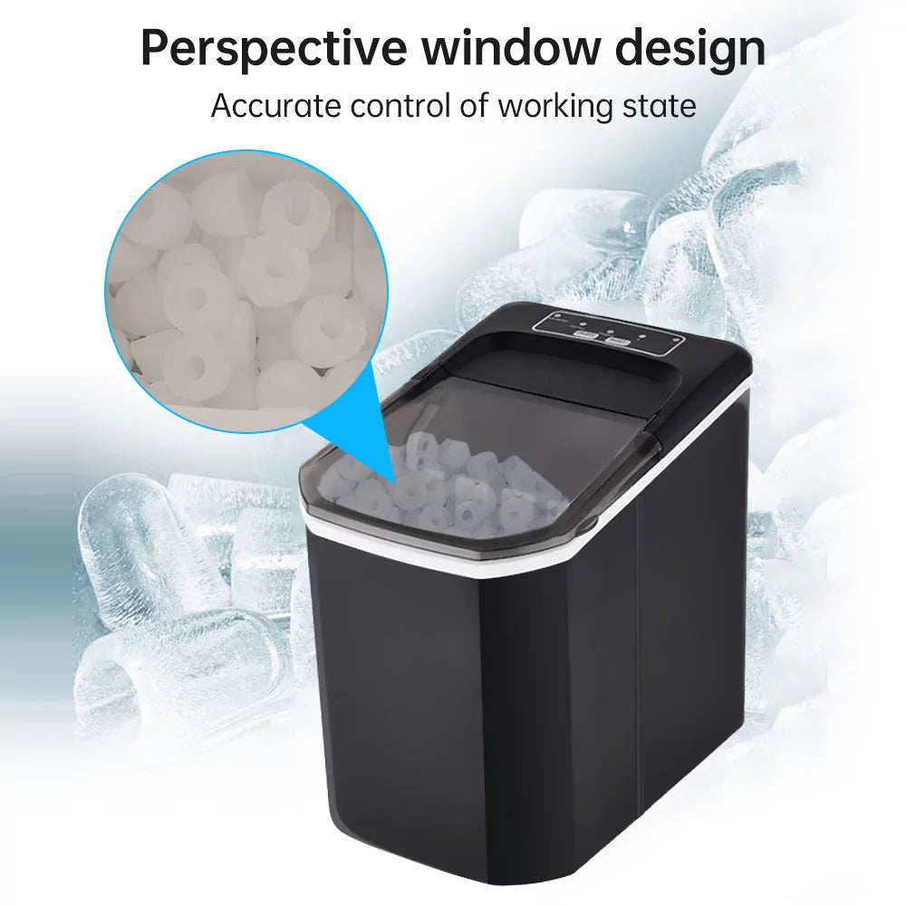 Countertop Ice Maker, 26lbs in 24Hrs, Self-Cleaning Ice Machine with Basket L584