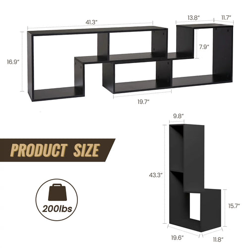 40'' - 80'' TV Stand Convertible Storage Bookcase O500415