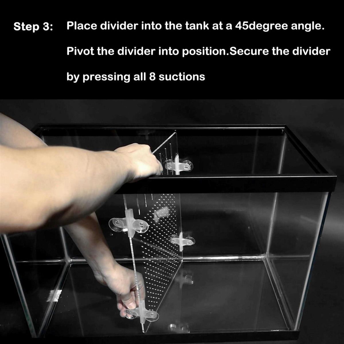 Acrylic Aquarium Divider Kit with Suction Cups D6736