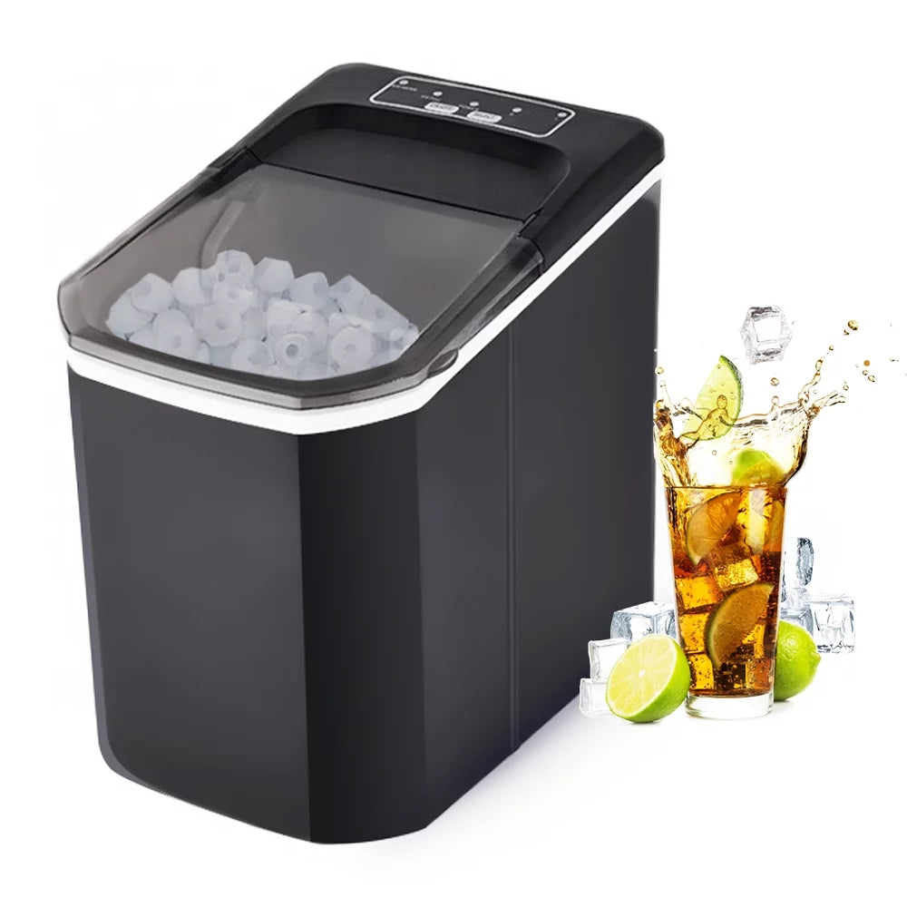 Countertop Ice Maker, 26lbs in 24Hrs, Self-Cleaning Ice Machine with Basket L584