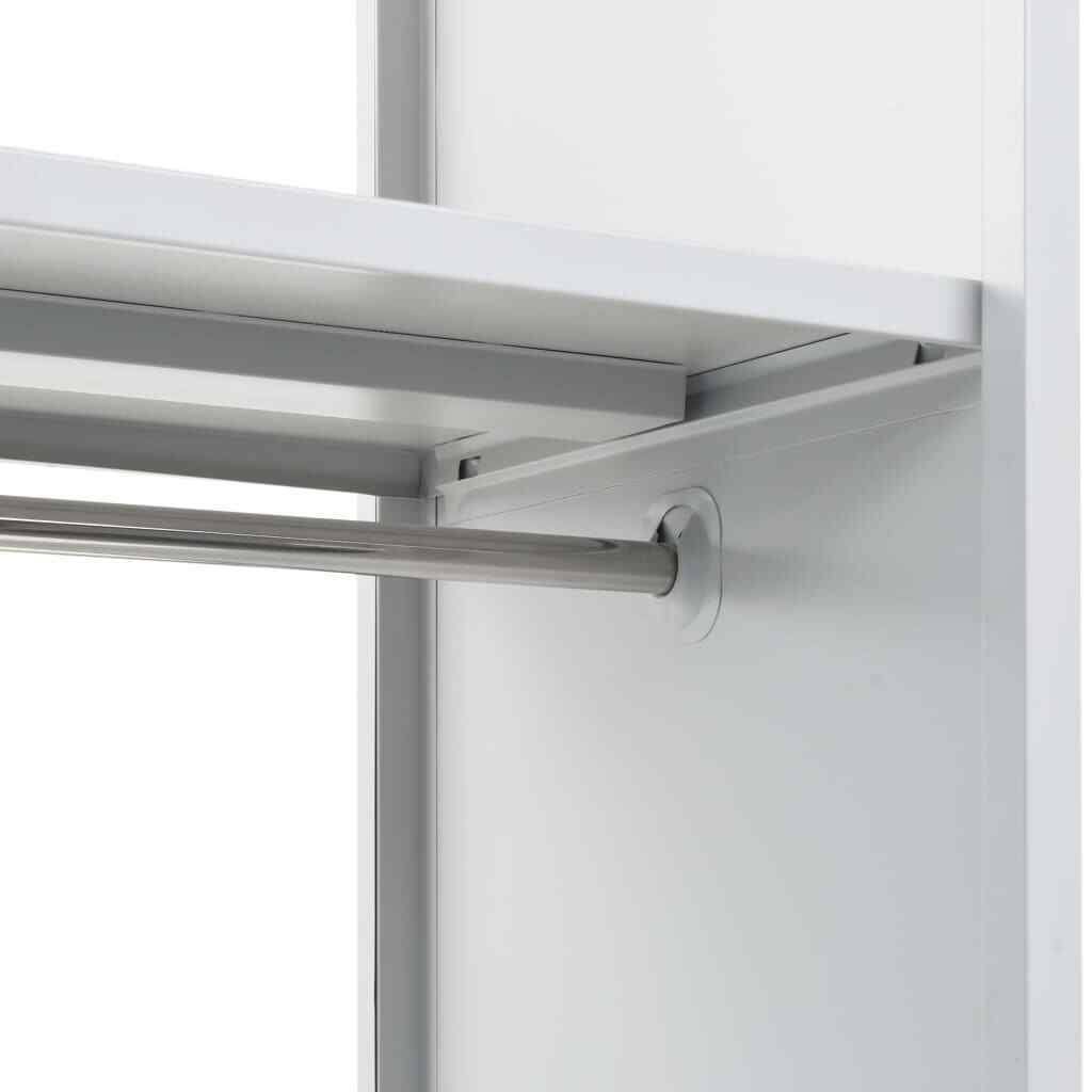 Blue and Gray Metal Locker Cabinet with Coat Rack Z7829