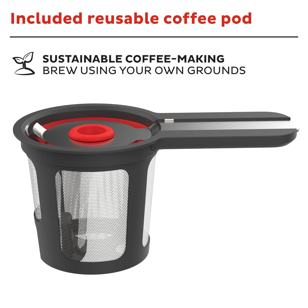2-in-1 Single Serve Coffee Maker for K-Cup Pods and Ground Coffee, Black S80929
