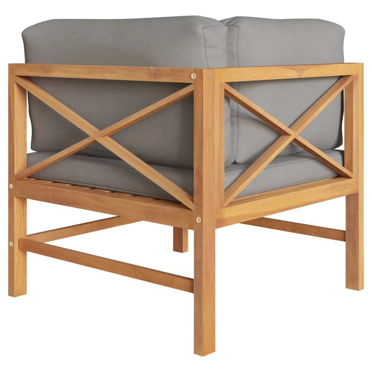 2-Seater Teak Wood Patio Bench with Cushion V7425