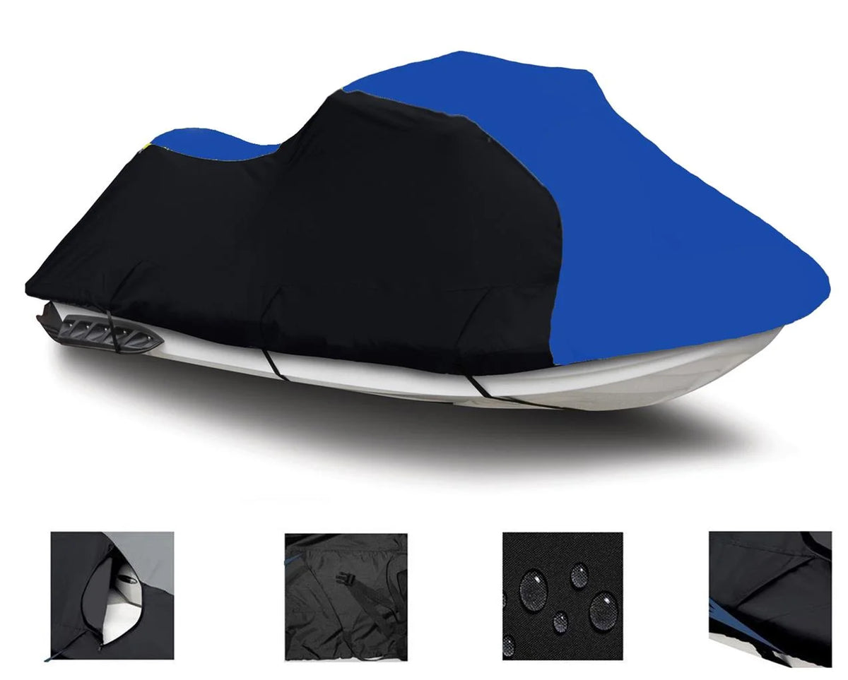 Black Blue Heavy-Duty Jet Ski PWC Watercraft Cover B768