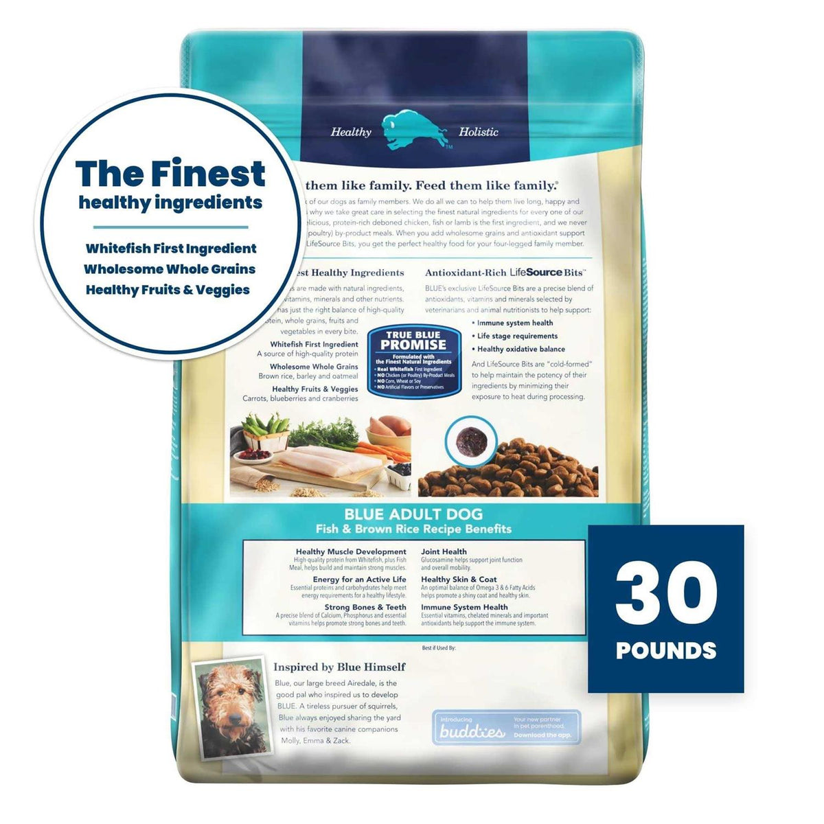 Fish & Brown Rice Adult Dry Dog Food K65293