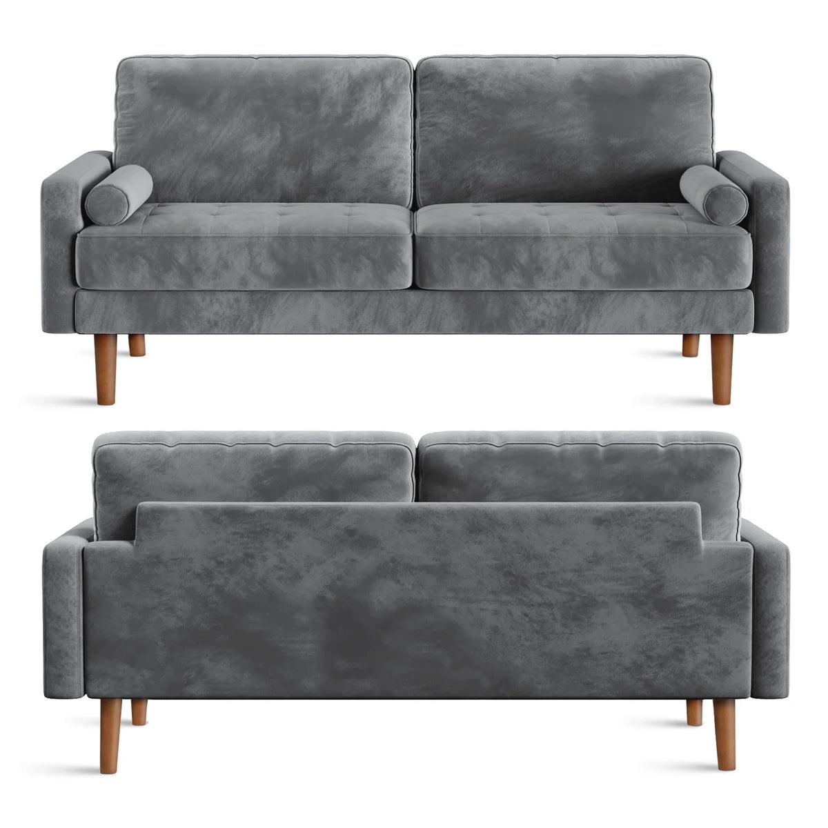 Velvet Sofa with 2 Pillows N772