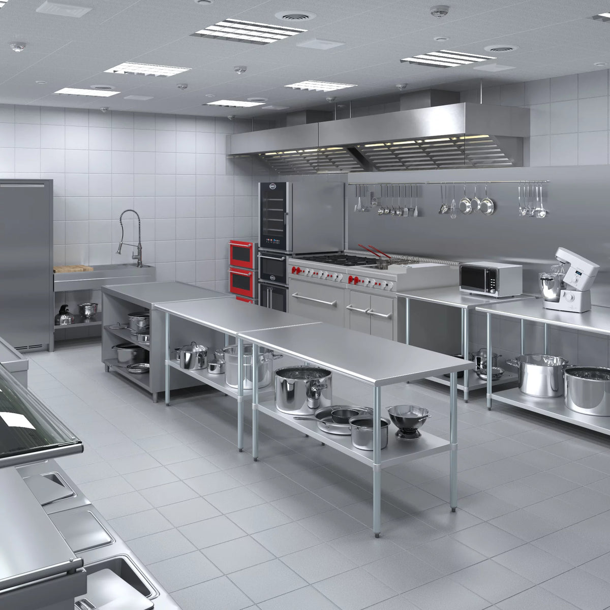 Stainless Steel Work Table with Undershelf V7551