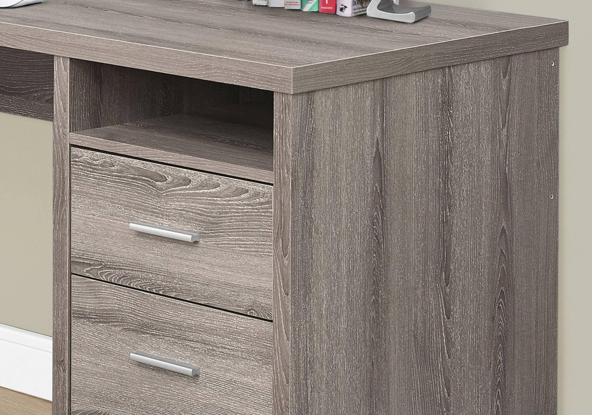 Dark Taupe Metal Computer Desk D4656
