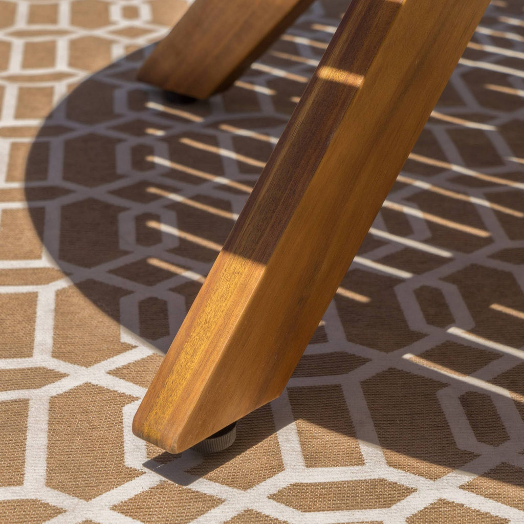 Brown Acacia Wood Round Dining Table R4552