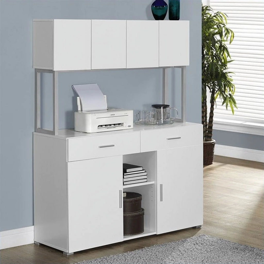 48" White Office Storage Credenza N395857