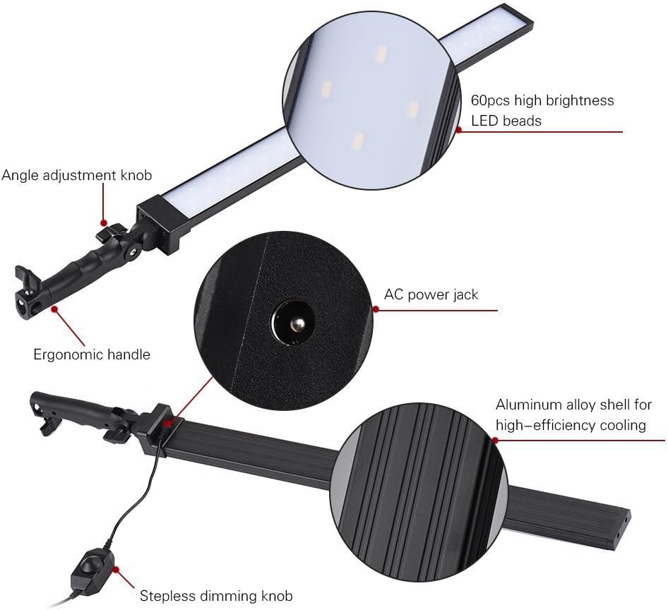 36w Dimmable LED Video Light Kit with Tripod Stand D5720