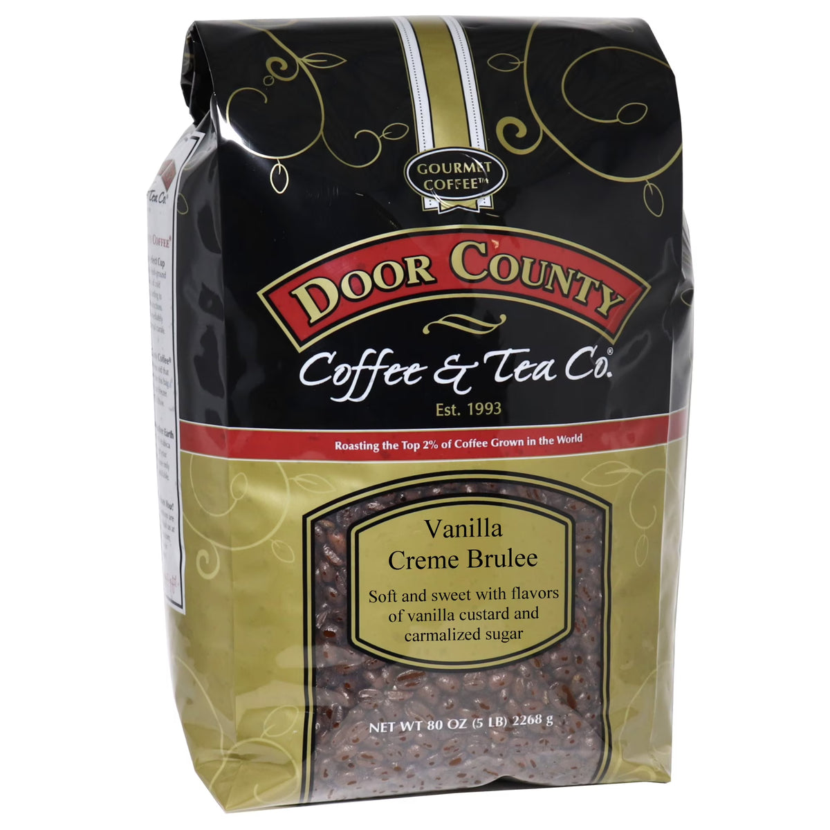 Vanilla Creme Brulee Whole Bean Arabica Coffee, 5 LB V633