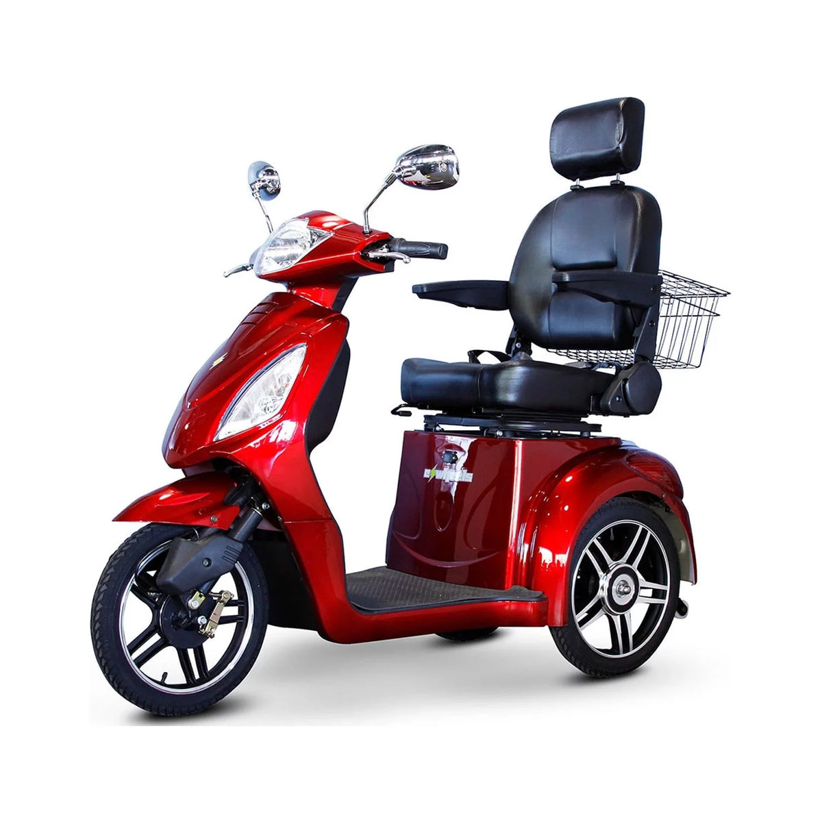 3 Wheeled Wide Body Mobility Scooter with Anti Theft Alarm, Red Z844507