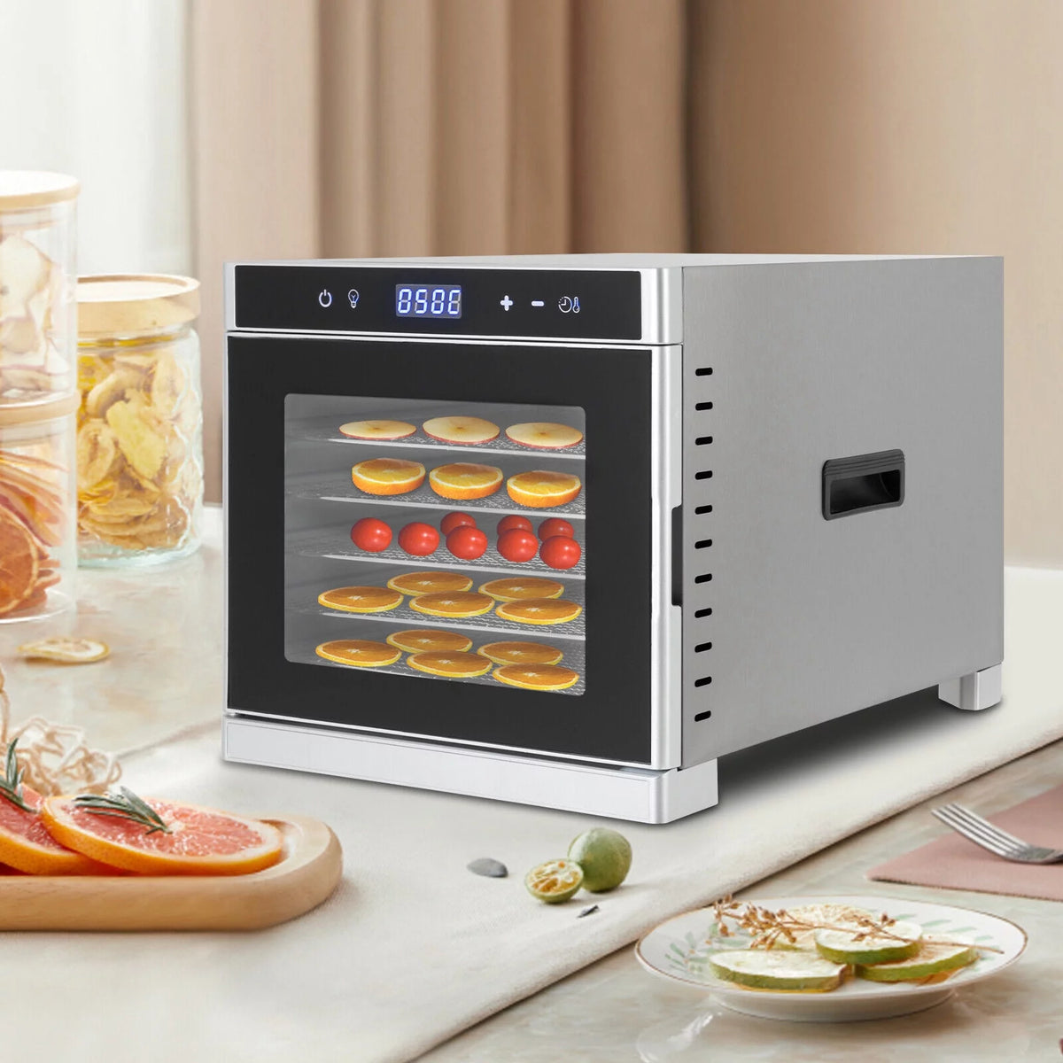 6/8 Tray Stainless Steel Food Dehydrator 700W O930