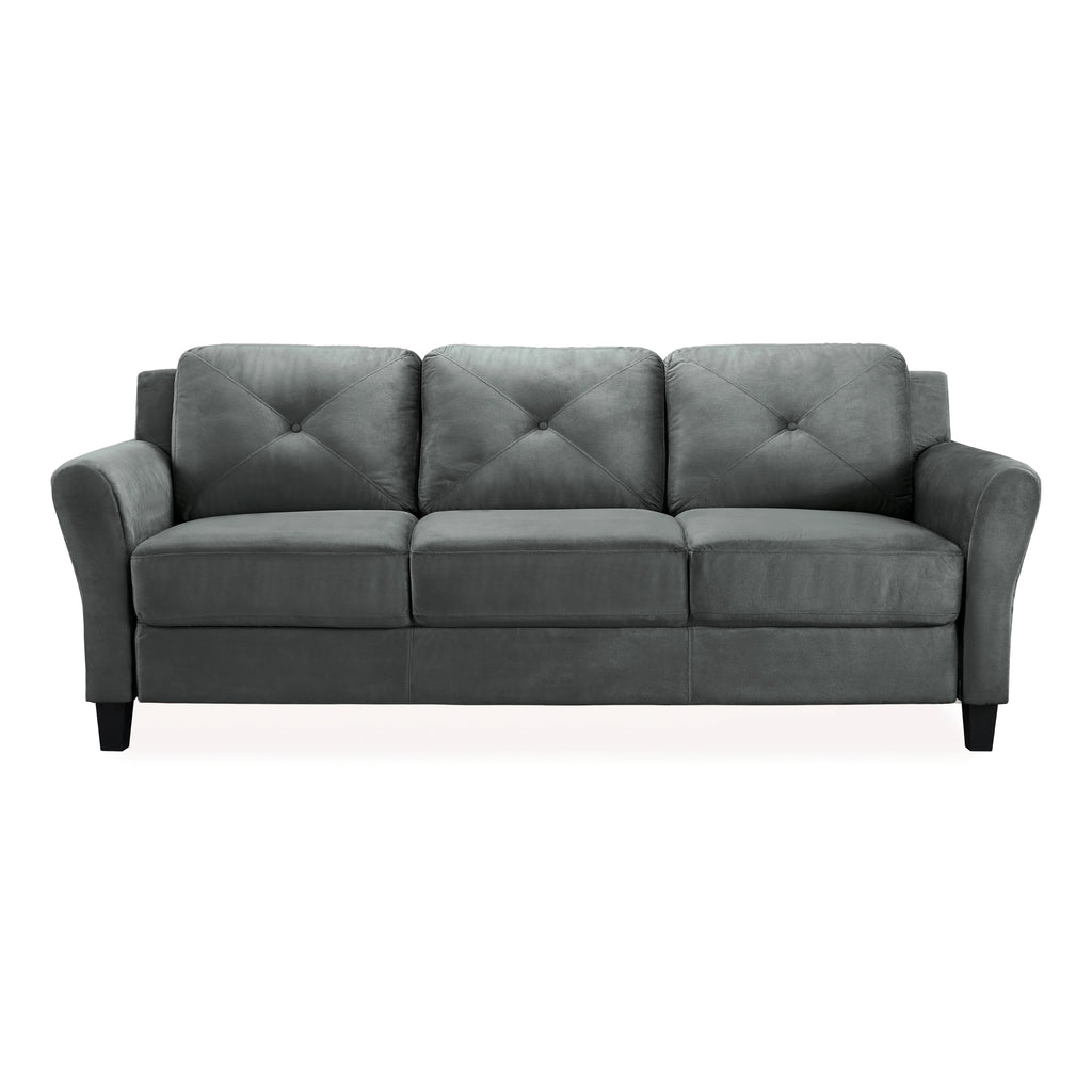 Black Fabric Curved Arms Sofa X469051