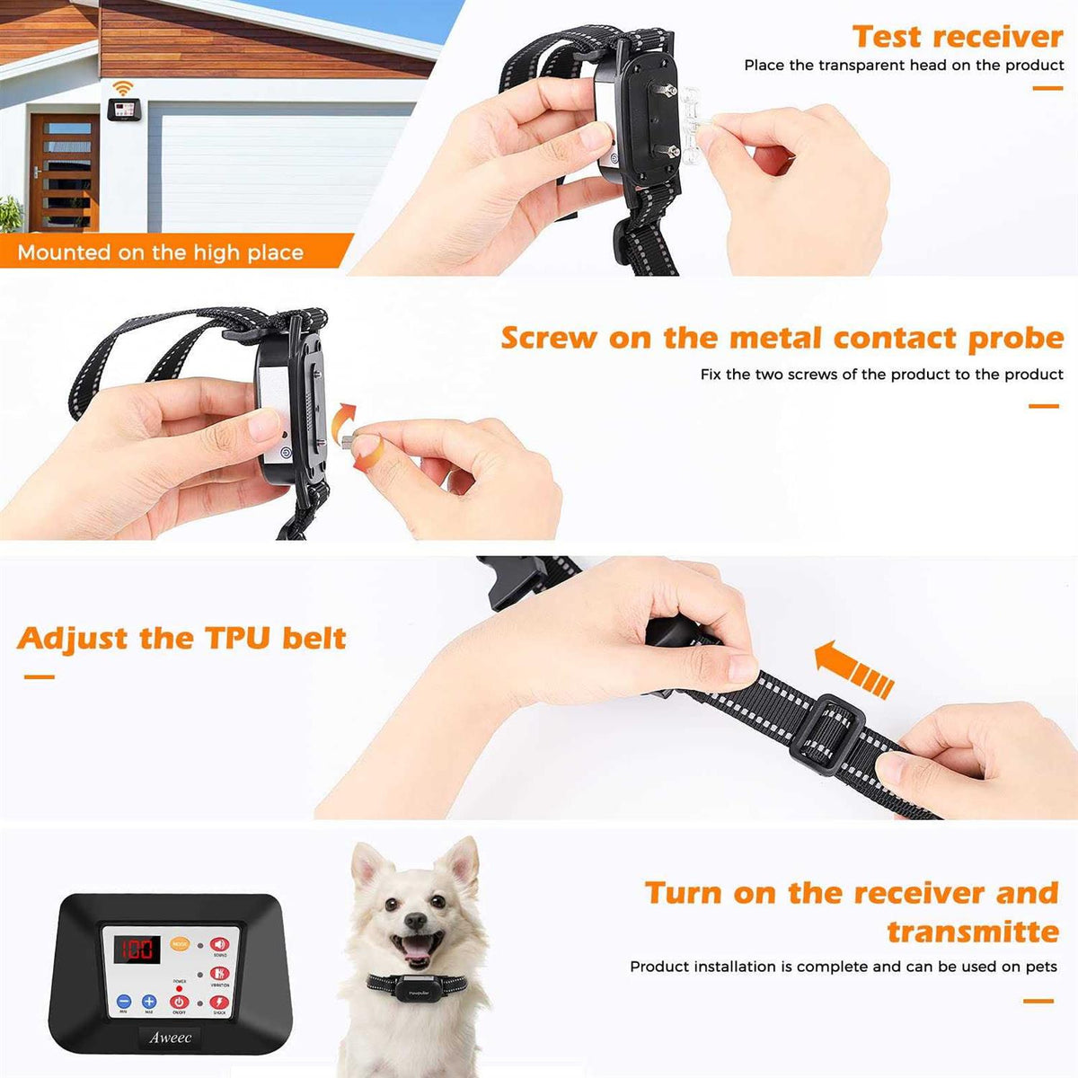 Wireless Dog Fence System with Training Collar G735