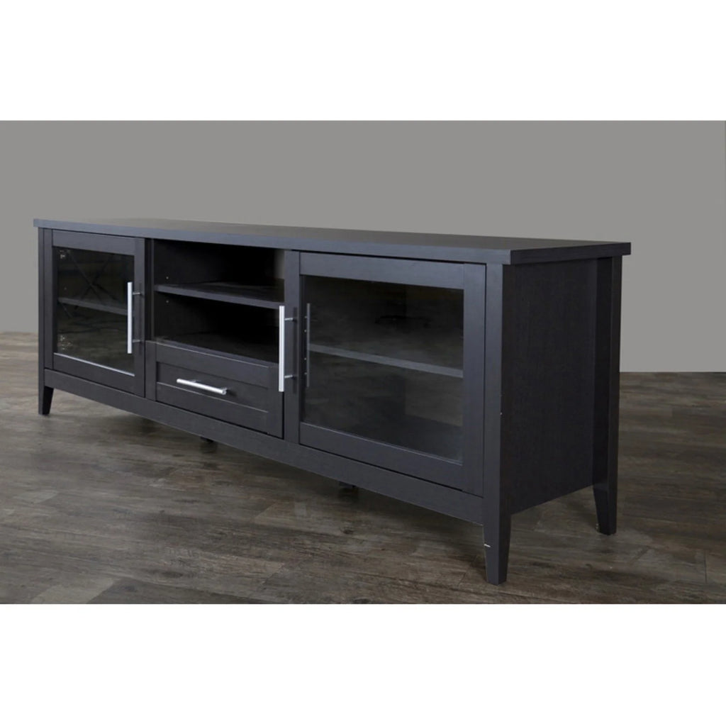 71" Espresso Wood TV Stand D6412