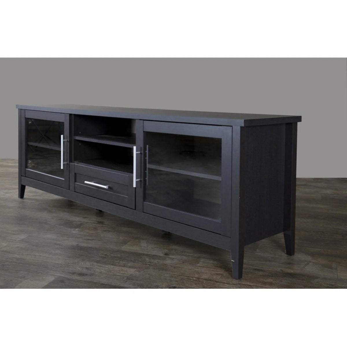71" Espresso Wood TV Stand D6412